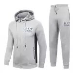 ea7 survetement 2019 sport hoodie ea7 logo gray